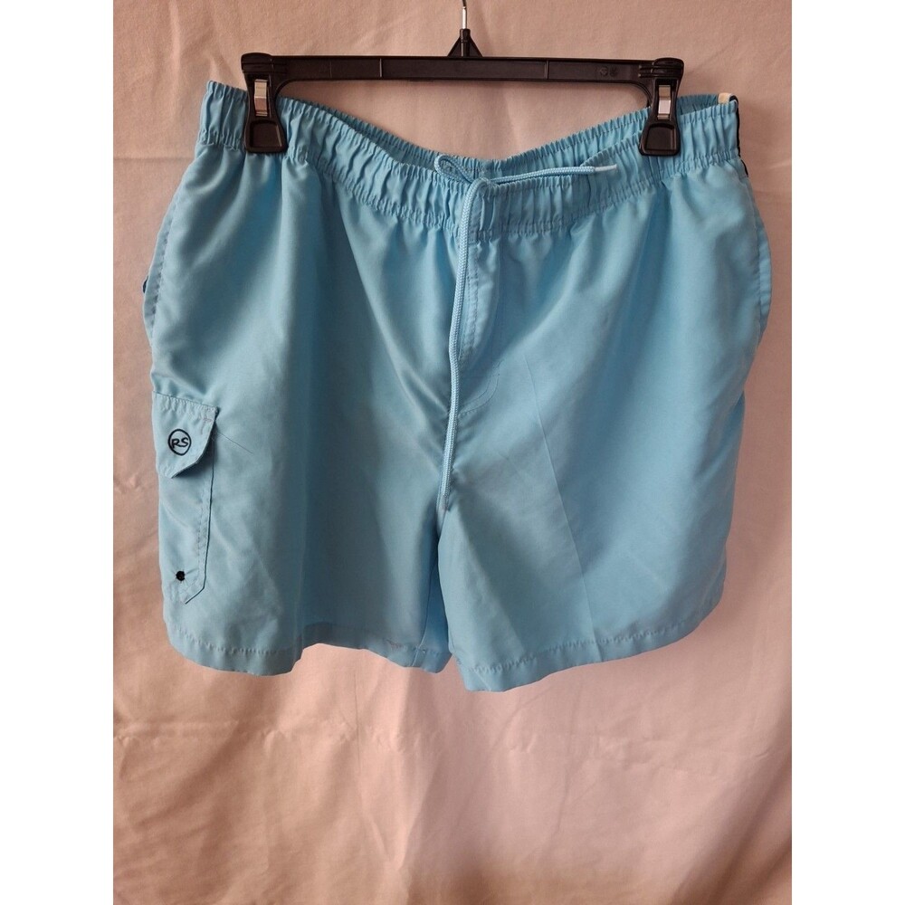 RS SURF Swim Shorts Blue Elastic Waist  Men's Size S (1536)